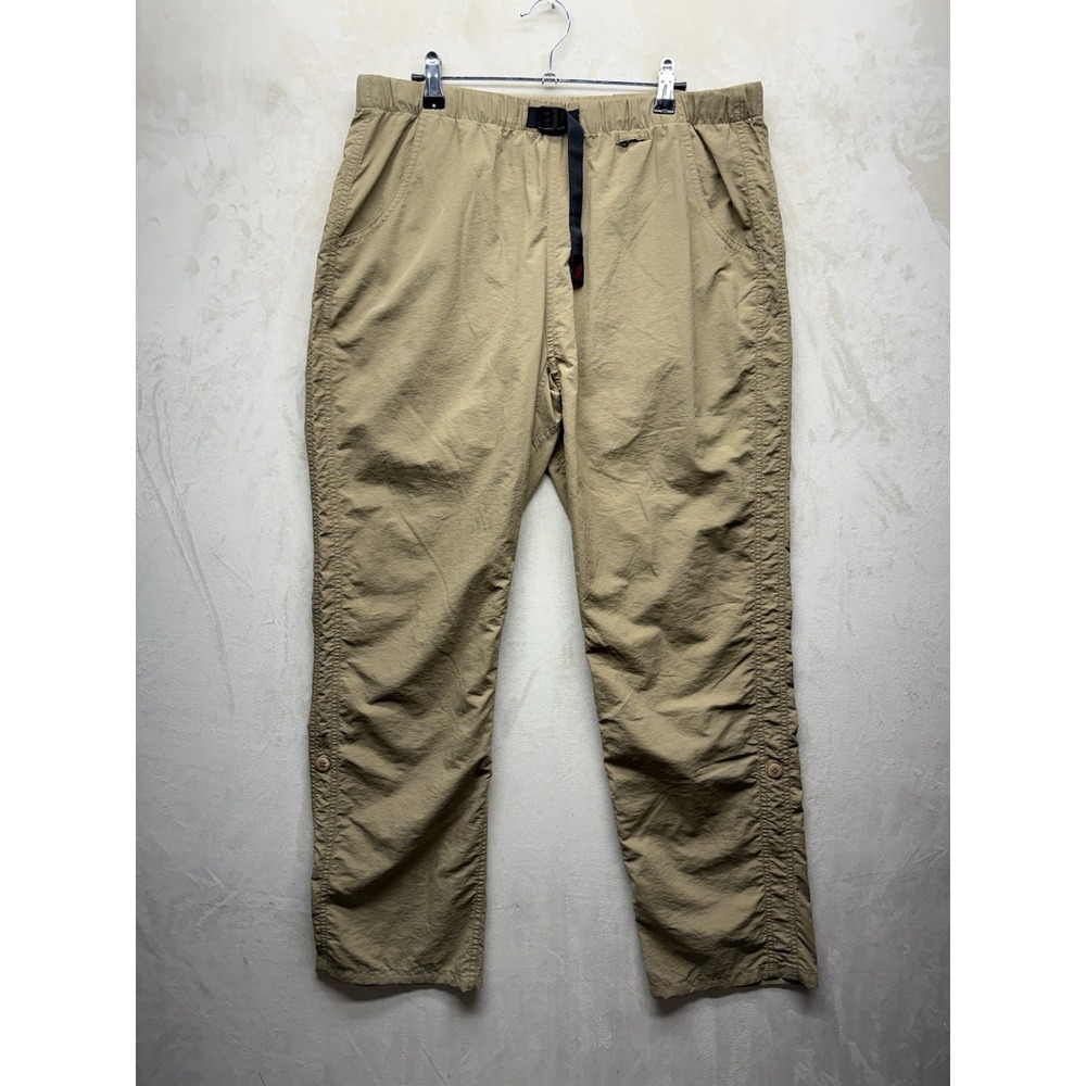 Gramicci Pants Women's Large 31L Roll Up G Hiking Climbing Outdoor Belted Khaki